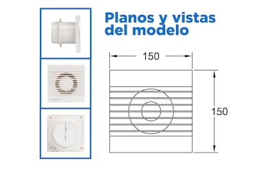 Foto 4 | Estevez Extractor De Aire De 4 Pulgadas Con Reja Antirretorno