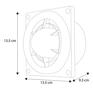 Foto 6 | Extractor de Aire Para Baño Estevez 4 Pulgadas Silencioso