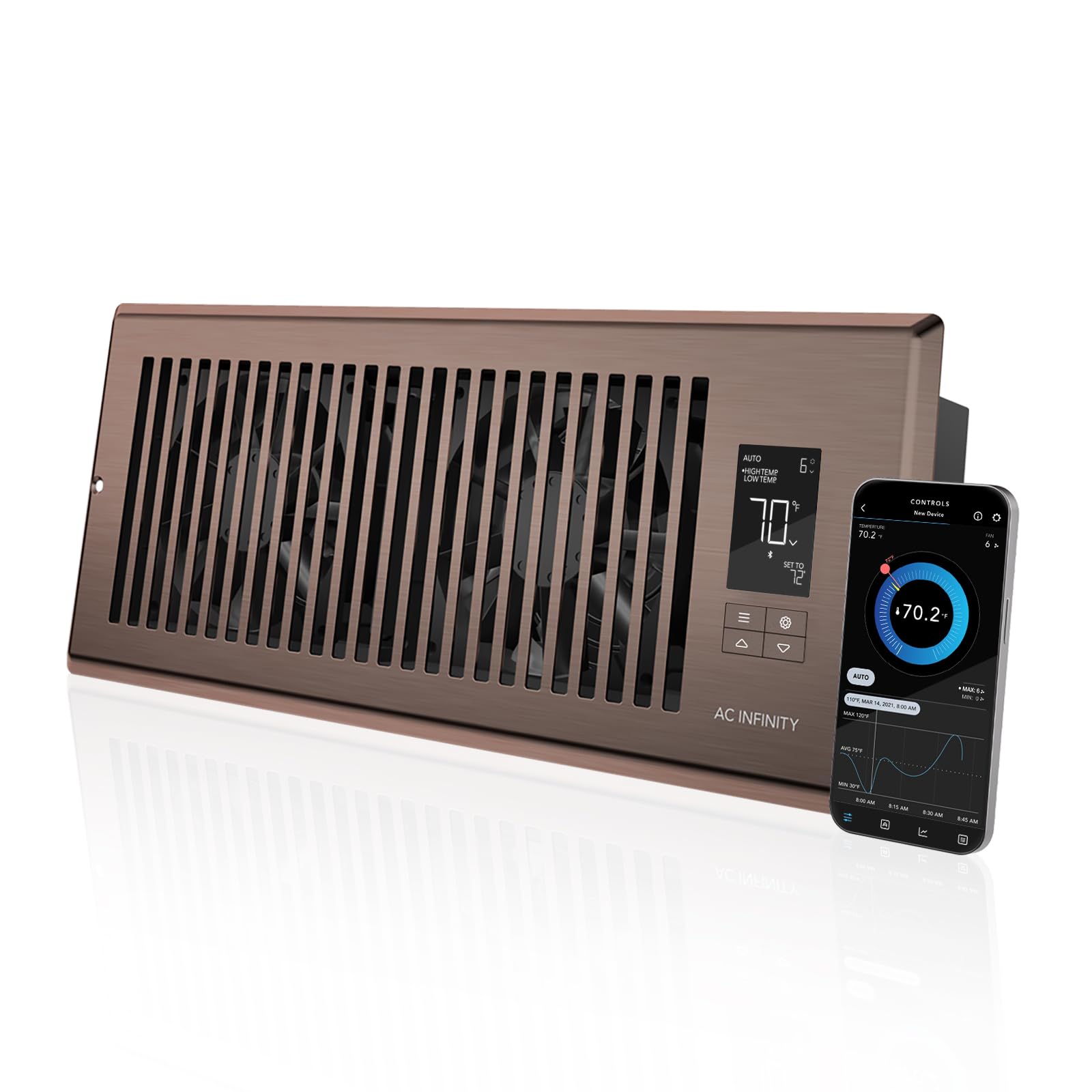 Foto 2 pulgar | Ventilador Register Booster Ac Infinity Airtap T4 Bronze 130 M³/h - Venta Internacional.