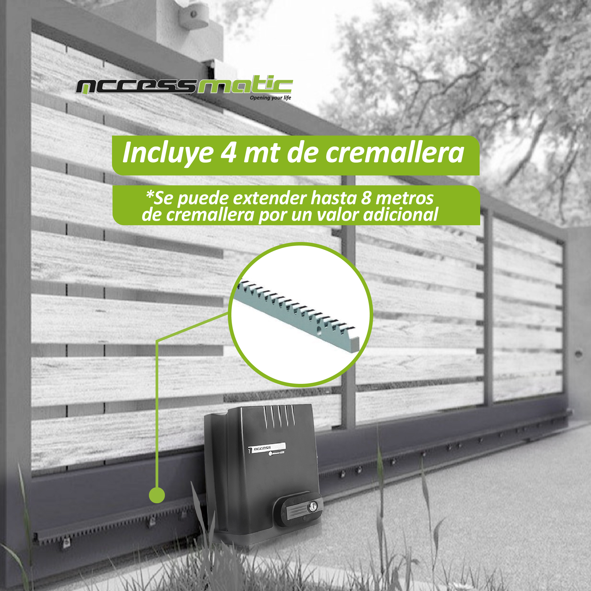 Foto 3 | Motor Corredizo Bulldozer850 para Puertas de 850k con 4m de Cremallera