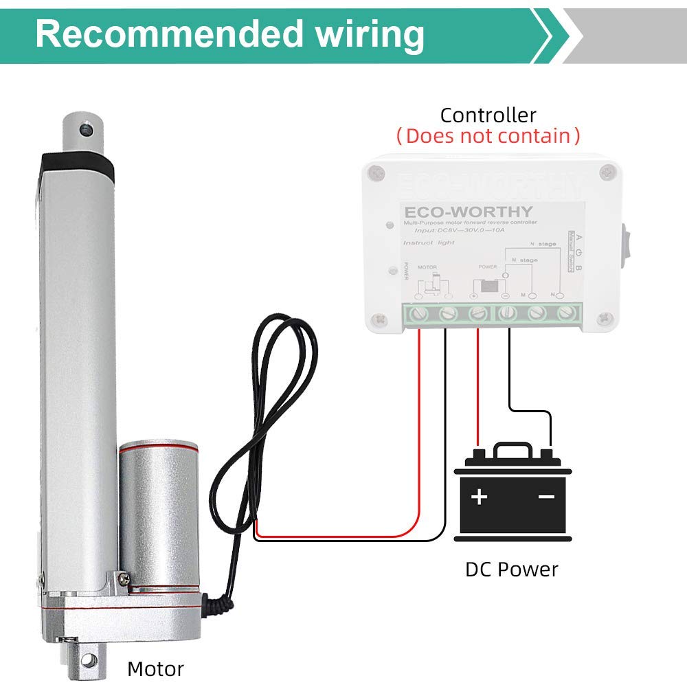 Foto 7 pulgar | Actuador Lineal Solar Tracker Eco-worthy 1500n 12v Ip54 - Venta Internacional.
