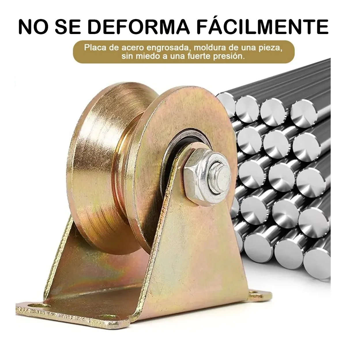 Foto 6 pulgar | 6 Ruedas Belug  Con Ranura En V Para Ruedas De Puertas Correderas Dorado
