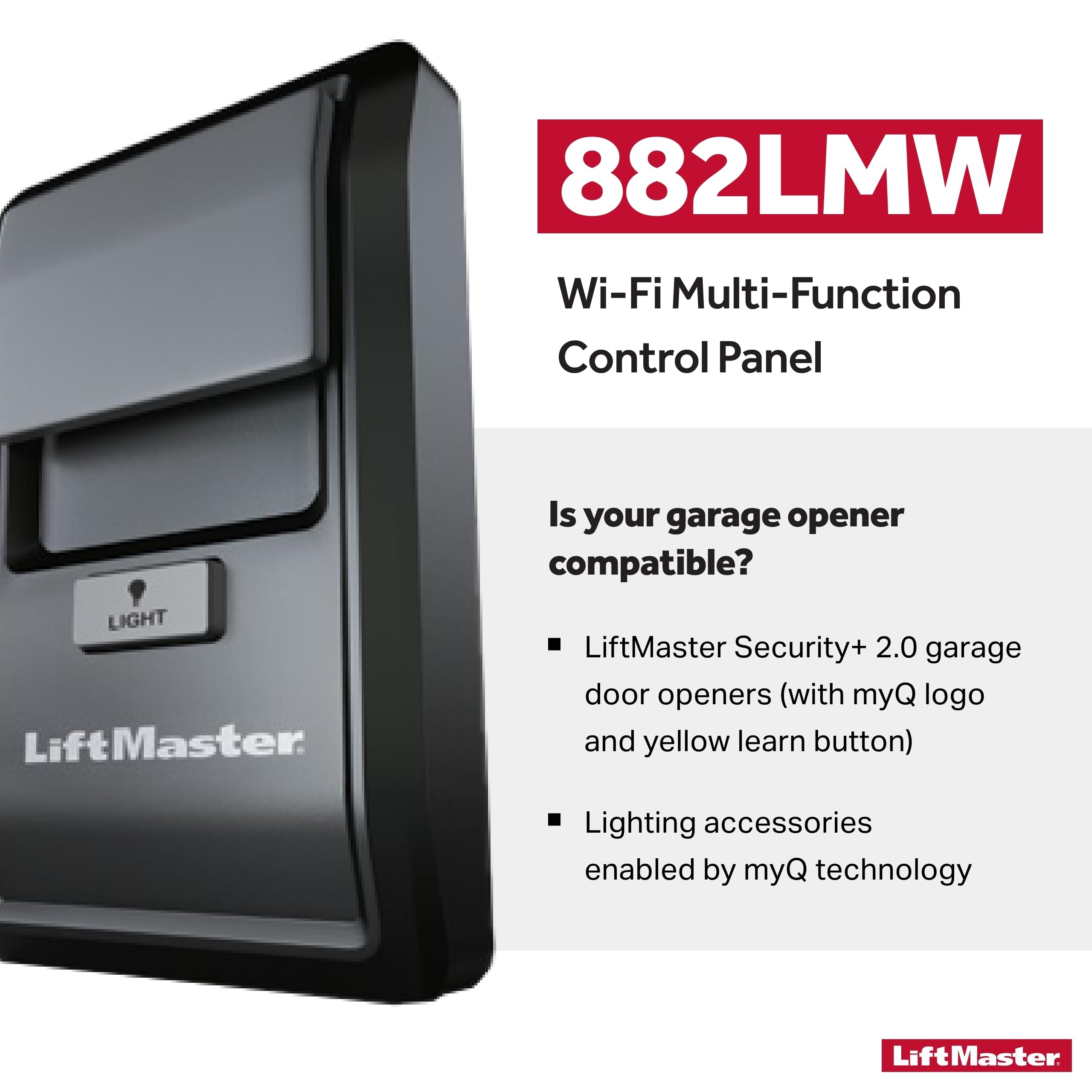 Foto 3 pulgar | Panel De Control Para Puerta De Garaje Liftmaster 882lmw Con Wifi - Venta Internacional.