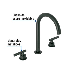 Foto 2 | Mezcladora para Lavabo, Taladros Separados, Palanca, color Negro