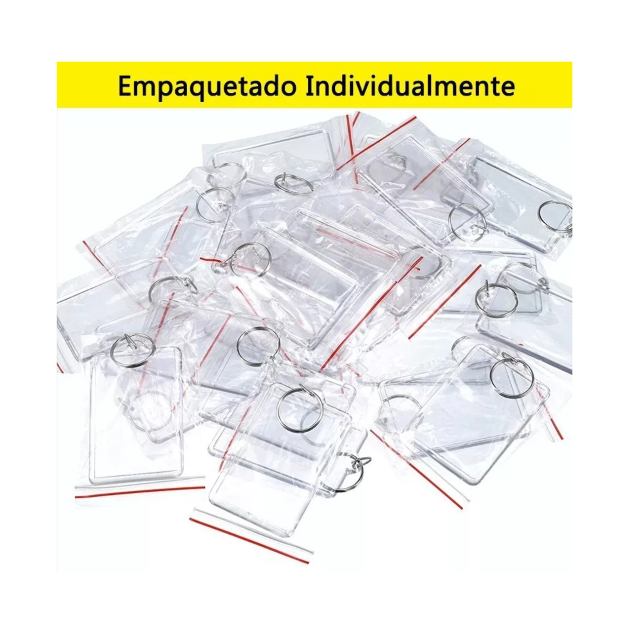 Foto 4 pulgar | Llaveros De Acrilico Transparente Para Bricolaje Recuerdos 60 Pzs