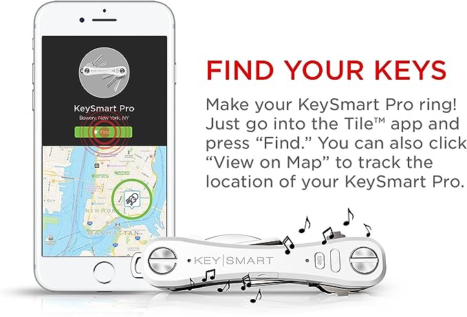 Foto 3 pulgar | Keysmart Pro - Porta Llaves Inteligente Compacto Con Linterna Led Y Bluetooth Para Mosaicos, Organizador De Llave