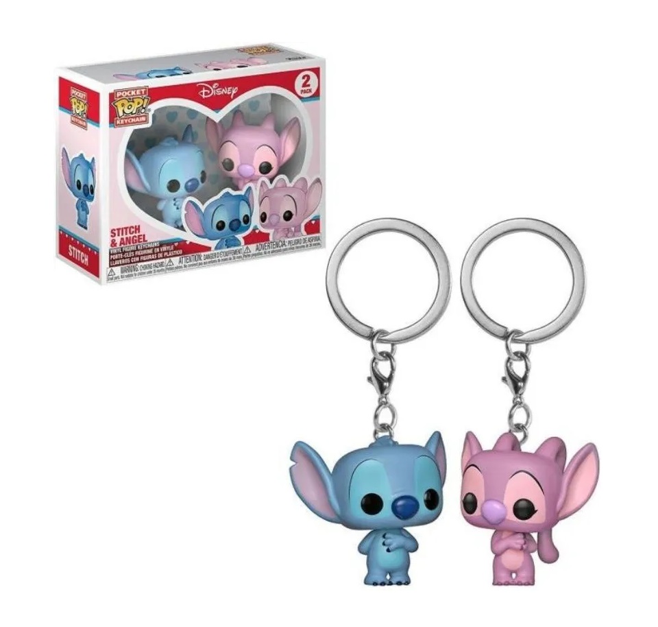 Foto 2 pulgar | Llaveros Funko Pop de Pareja Disney Stitch y Angel