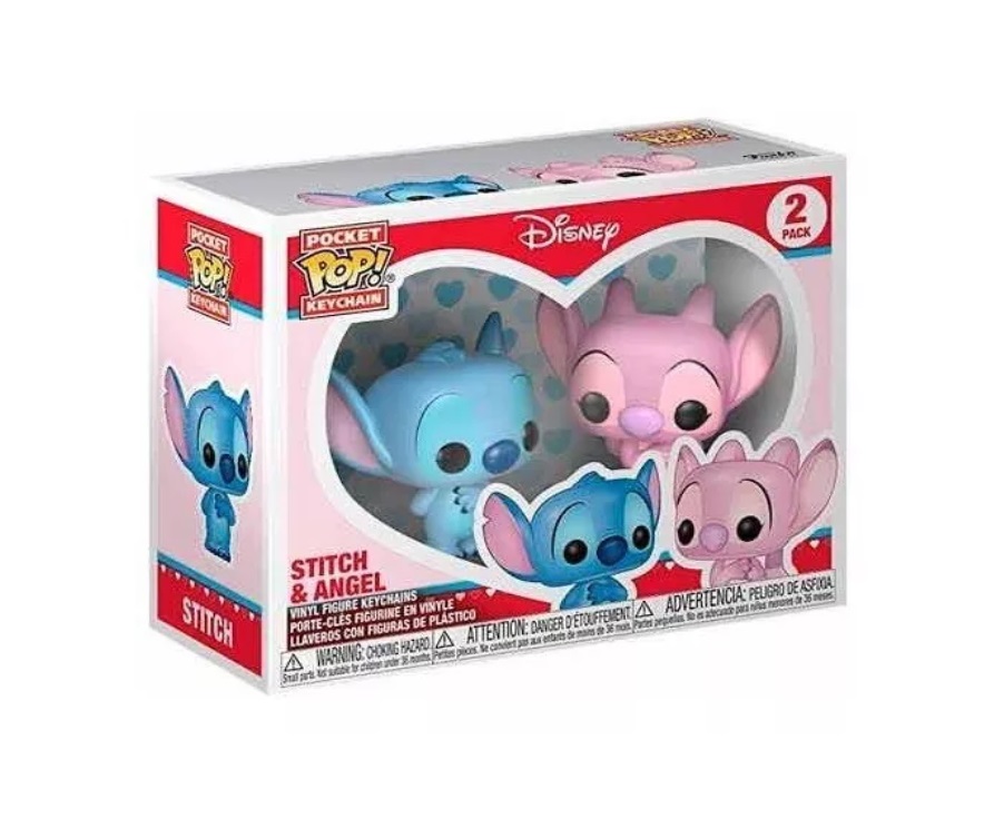 Foto 3 pulgar | Llaveros Funko Pop de Pareja Disney Stitch y Angel