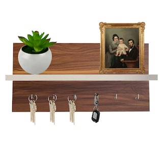 Foto 1 | Porta llaves Organizador De Pared Mdf Moderno Perchero Color Madera