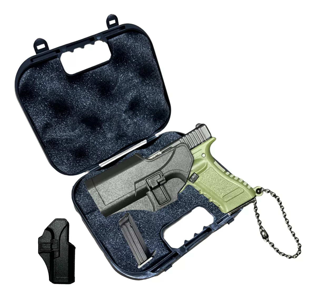 Foto 4 pulgar | Llaveros De Moda Armas De Fuego Pistola Replica Glock Verde