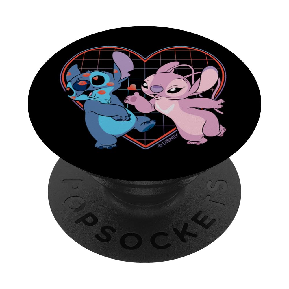 Popsockets Popgrip Disney Lilo Y Stitch Angel Besos En Forma De Corazón - Venta Internacional.