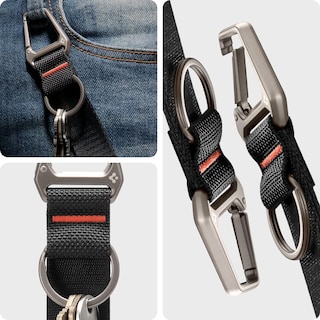 Foto 7 | Llavero Con Correa De Mosquetón Spigen Life Para Llaves, Color Negro - Venta Internacional.