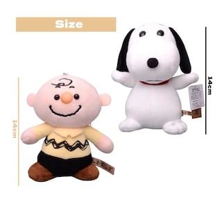Foto 2 | Llavero Peluche Snoopy + Charlie 2pz Lab.g Blanco Color Piel Amarillo
