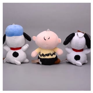 Foto 3 | Llavero Peluche Snoopy + Charlie 2pz Lab.g Blanco Color Piel Amarillo