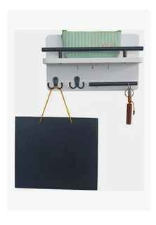 Foto 2 | Estante Flotante Con Ganchos De Metal Dobles Para Colocar Llaves