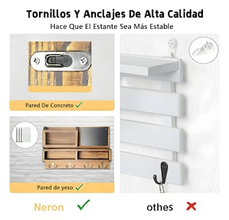 Foto 4 | Porta Llaves Pared Madera Modernos Hogar Adornos