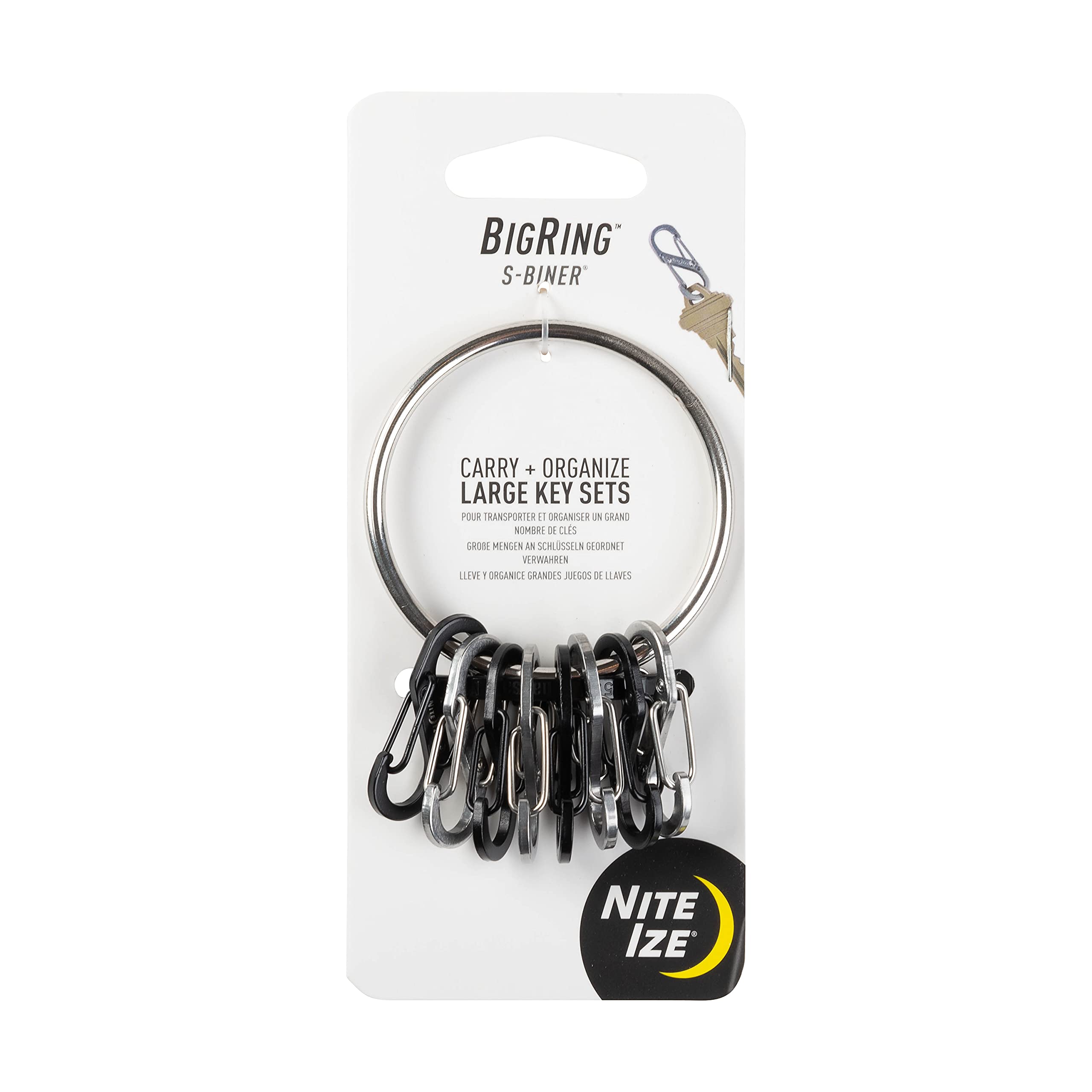 Llavero Nite Ize Bigring Steel S-biner Con Mosquetones - Venta Internacional.