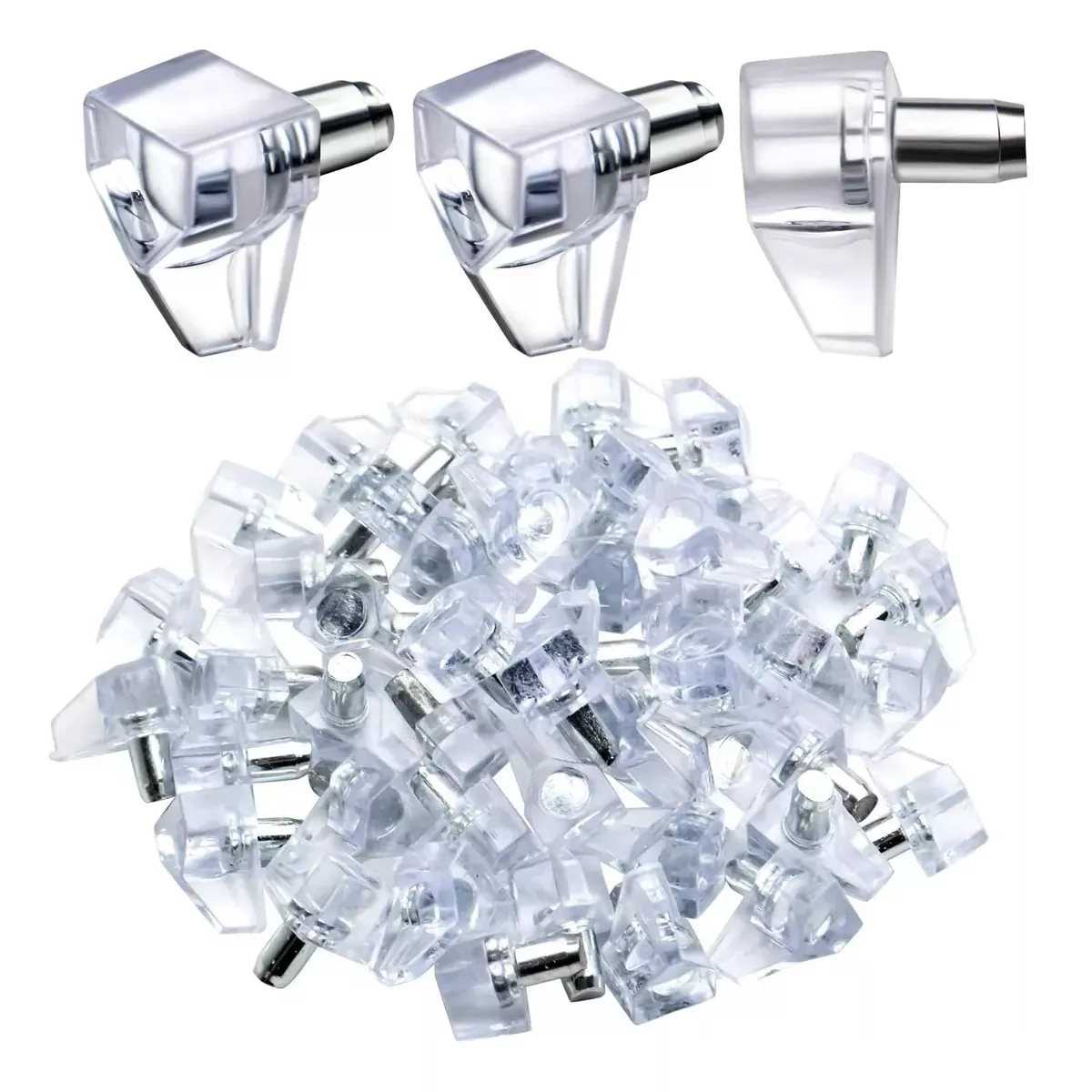 Soporte Sostén Para Entrepaño Transparente Con Perno 100 Pz Eo Safe Imports Esi-15611 Transparente
