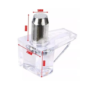 Foto 2 | Soporte Sostén Para Entrepaño Transparente Con Perno 100 Pz Eo Safe Imports Esi-15611 Transparente