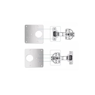 Foto 2 | Placa de Bisagra Eo Safe Imports Esi8343 6 Piezas