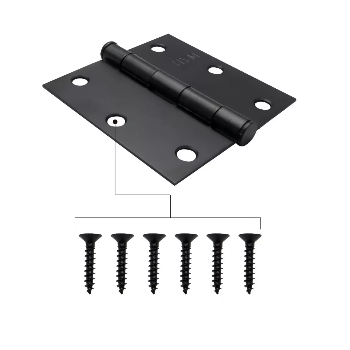 Foto 3 pulgar | Bisagras Eo Safe Imports Esi-8376 color Negro Mate 3 X 3 " con Tornillos 10 Pzas
