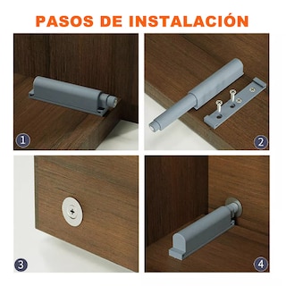 Foto 3 | Kit 30 Piezas Resbalon Forzador Push Open Magnético Para Puerta Eo Safe Imports Esi-15613 Gris