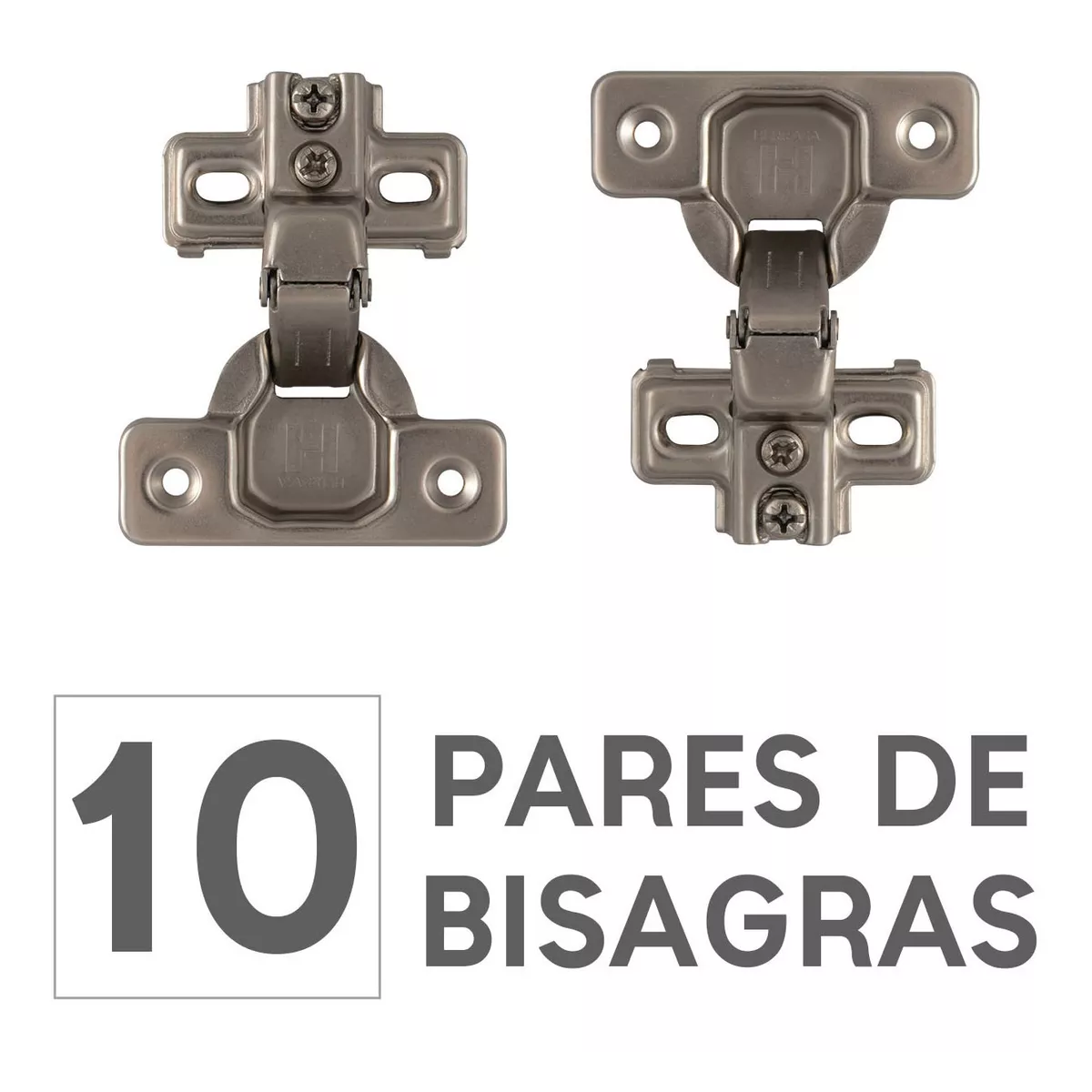 Foto 4 pulgar | Kit Bisagra Bidimensional Brazo Corto 10 Pares Eo Safe Imports Esi-8339 Gris