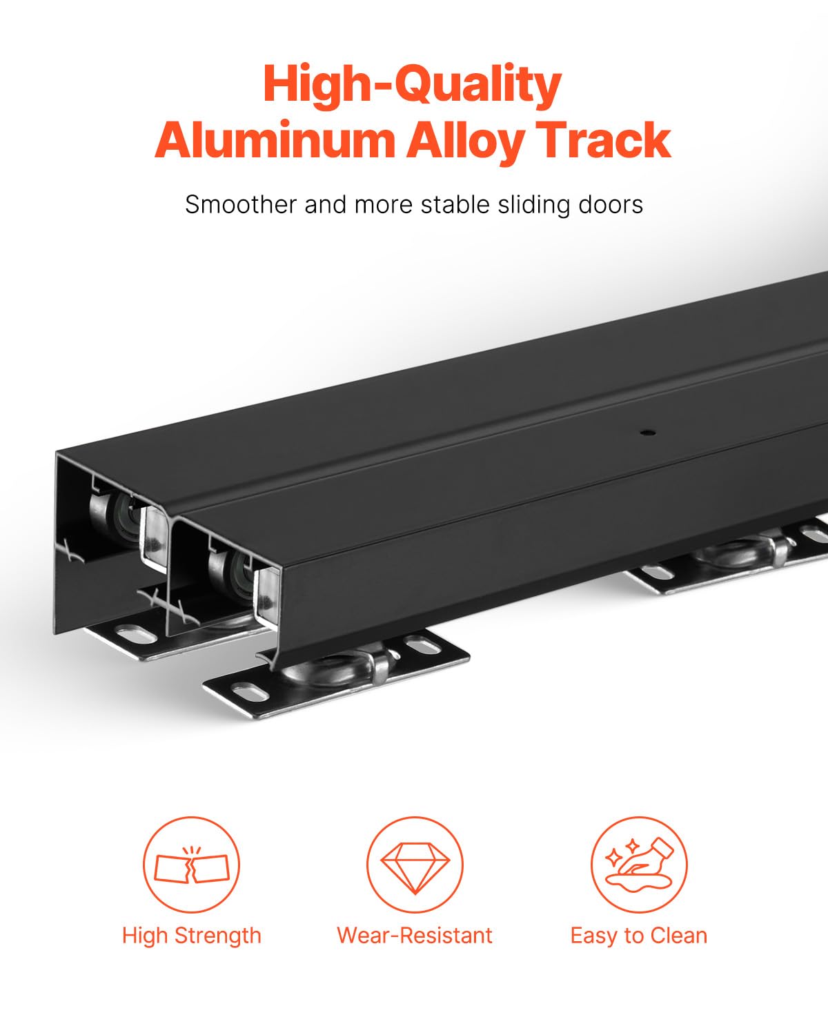 Foto 4 pulgar | Kit De Herrajes Para Puertas Bypass Vevor, Aleación De Aluminio De Alta Resistencia De 4 Pies - Venta Internacional.