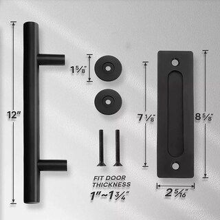 Foto 2 | Jaladera de Acero Inoxidable para Puerta de Granero Eo Safe Imports Esi-8354 color Negro