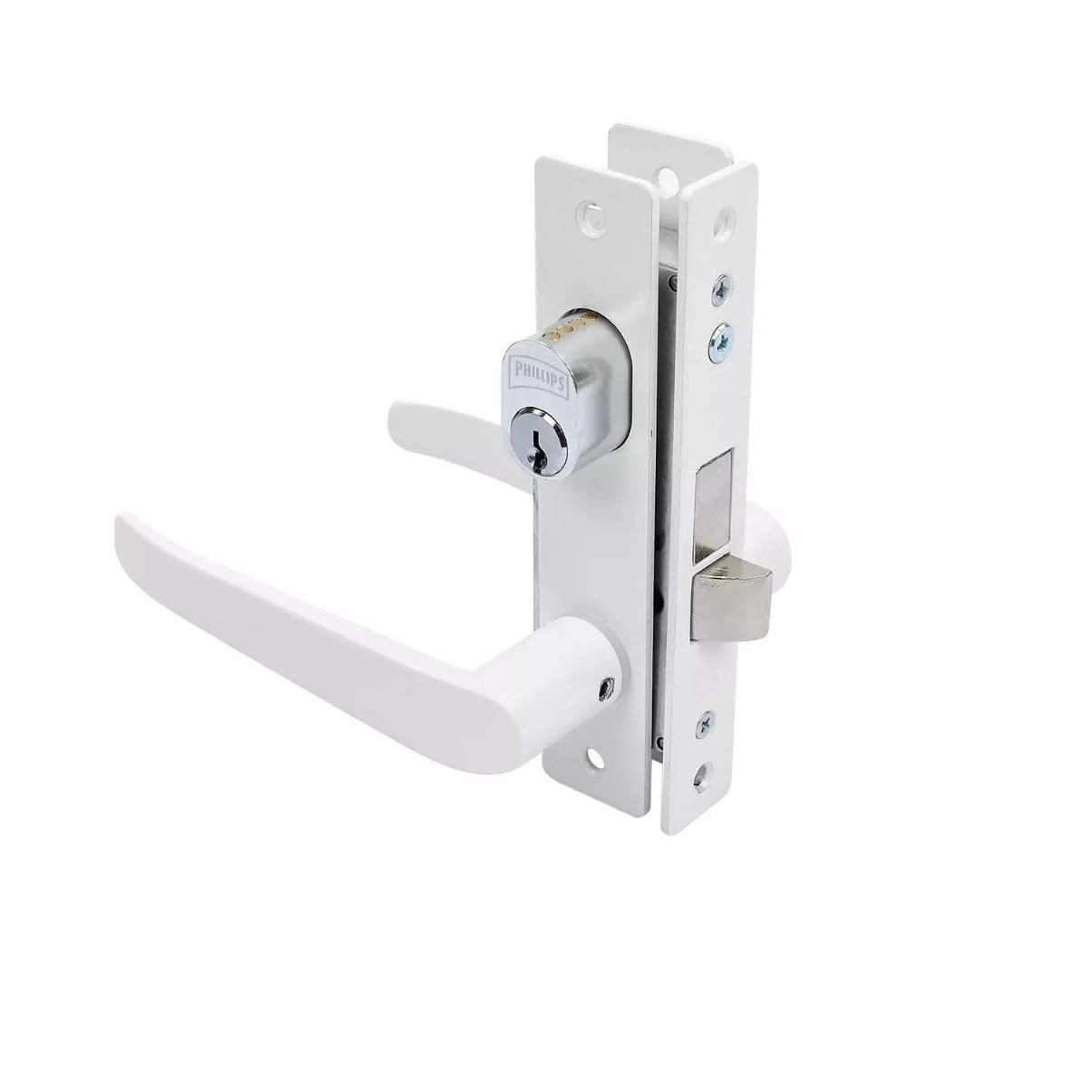 Cerradura Para Perfiles De Aluminio Der/izq Eo Safe Imports  Esi-15617 Blanco