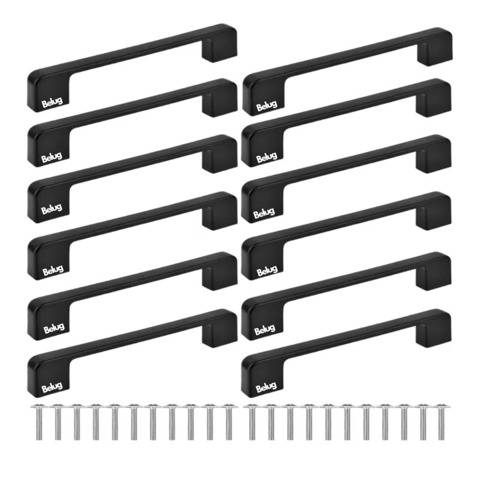 Foto 2 pulgar | Jaladera Tirador Manija De Dedos Para Armario Cajón 12 Pcs Belug, Negro