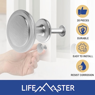 Foto 2 | Pomos Para Armarios De Cocina Lifemaster, 12 Unidades, Níquel Cepillado - Venta Internacional.