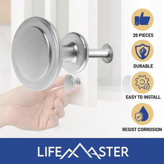 Foto 2 | Pomos De Armario Lifemaster De Níquel Cepillado, 1-1/4 Pulgadas, 25 Unidades - Venta Internacional.