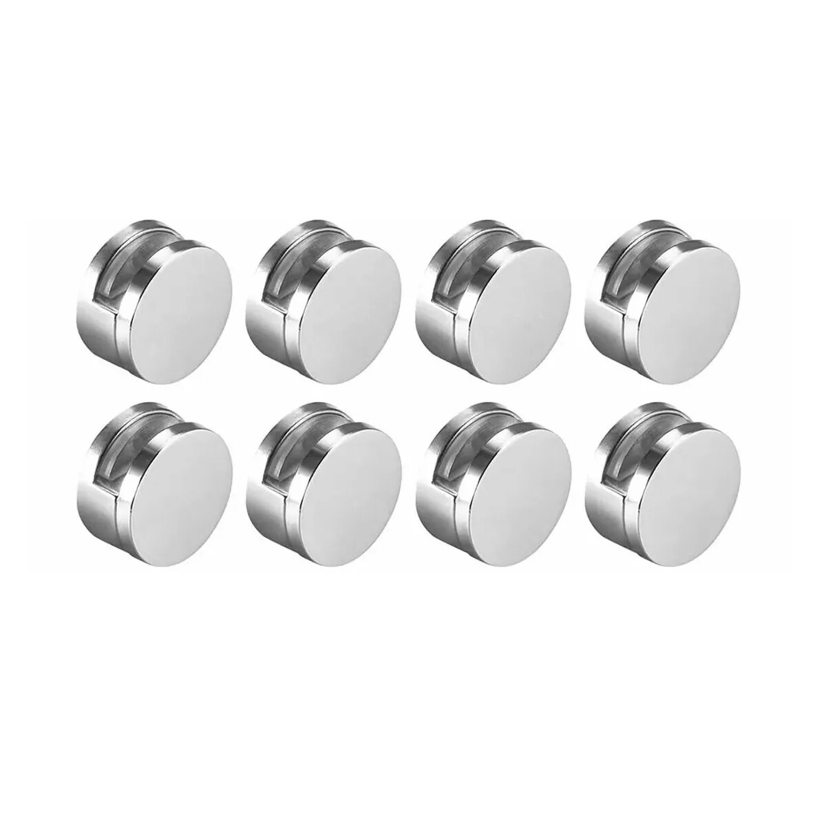 Juego 8 Soportes de Espejo para Vidrio Espejo Ajuste Fijo Eo Safe Imports  Esi-9618 Plata $489