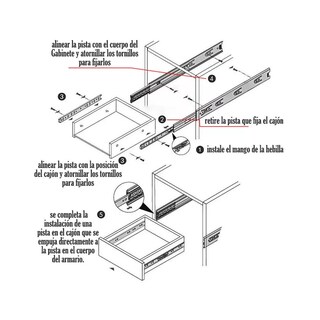Foto 4 | Correderas de Extensión Belug 8 Piezas