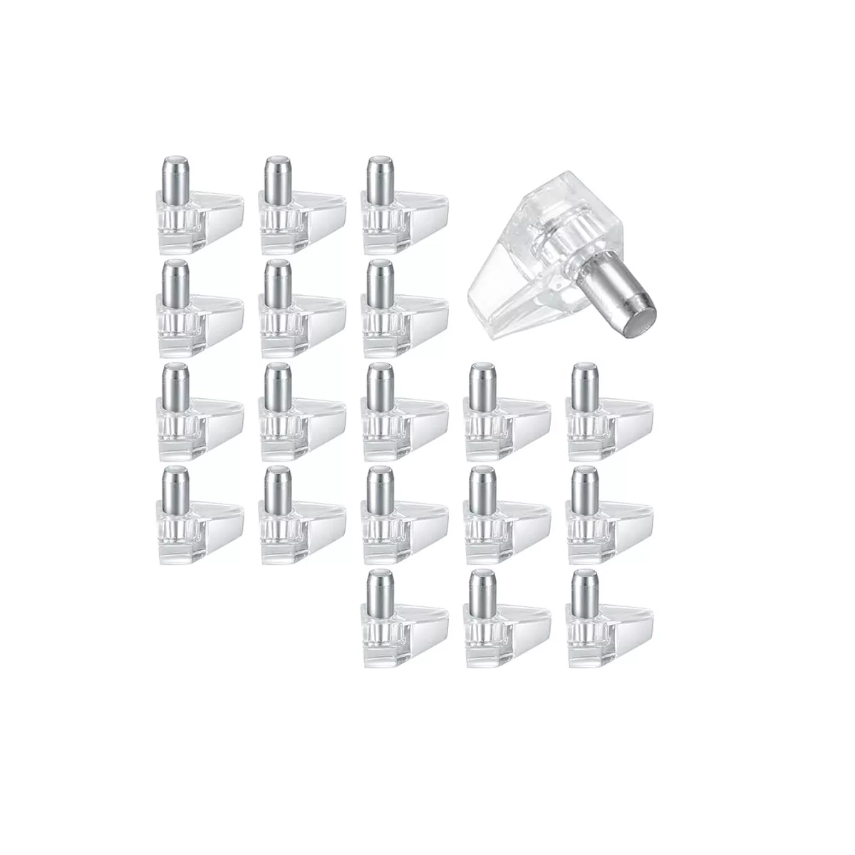 Soporte Sostén Para Entrepaño Transparente Con Perno 200 Pz Eo Safe Imports Esi-17448 Transparente