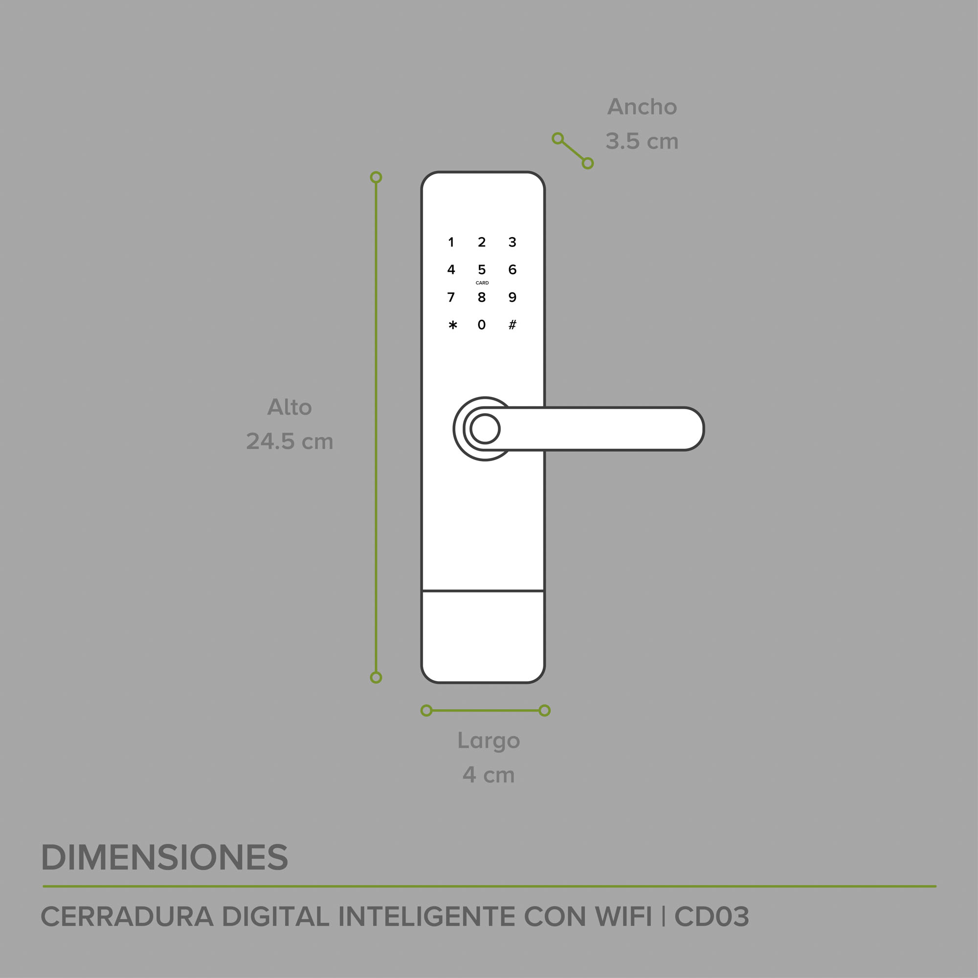 Foto 6 pulgar | Cerradura Inteligente Wifi Avera Cd03 color Negro