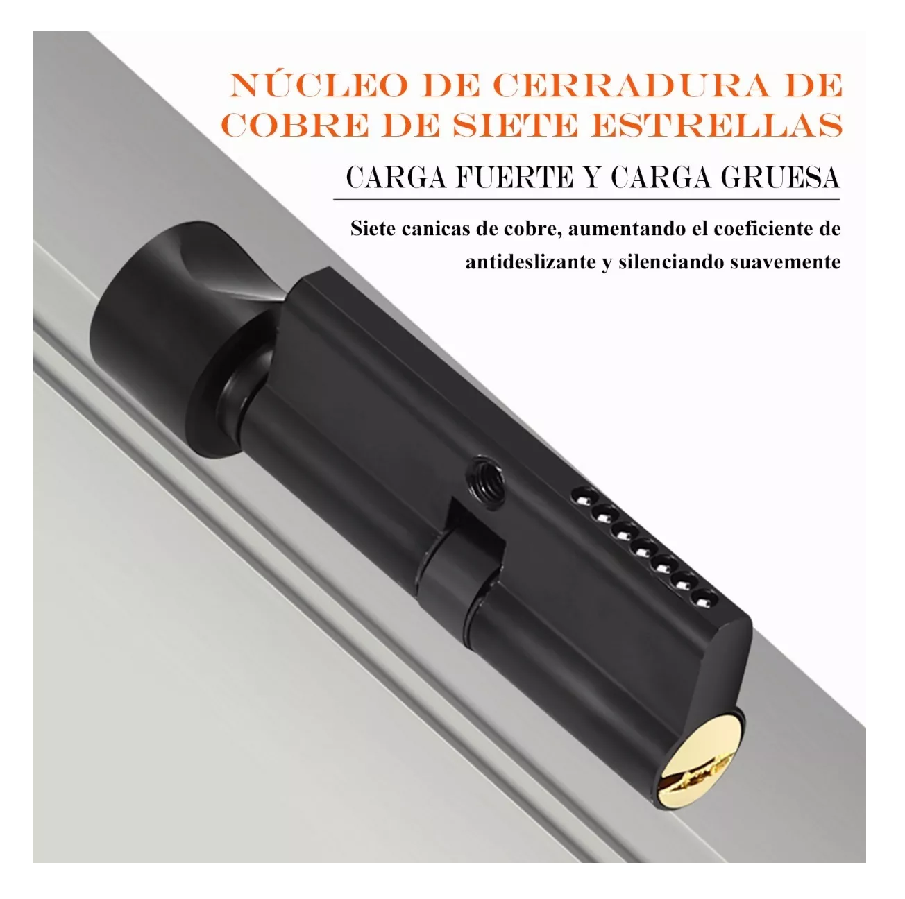 Foto 5 pulgar | Juego de Cerradura y Chapa Belug color Negro para Puerta