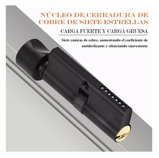 Foto 4 | Juego de Cerradura y Chapa Belug color Negro para Puerta