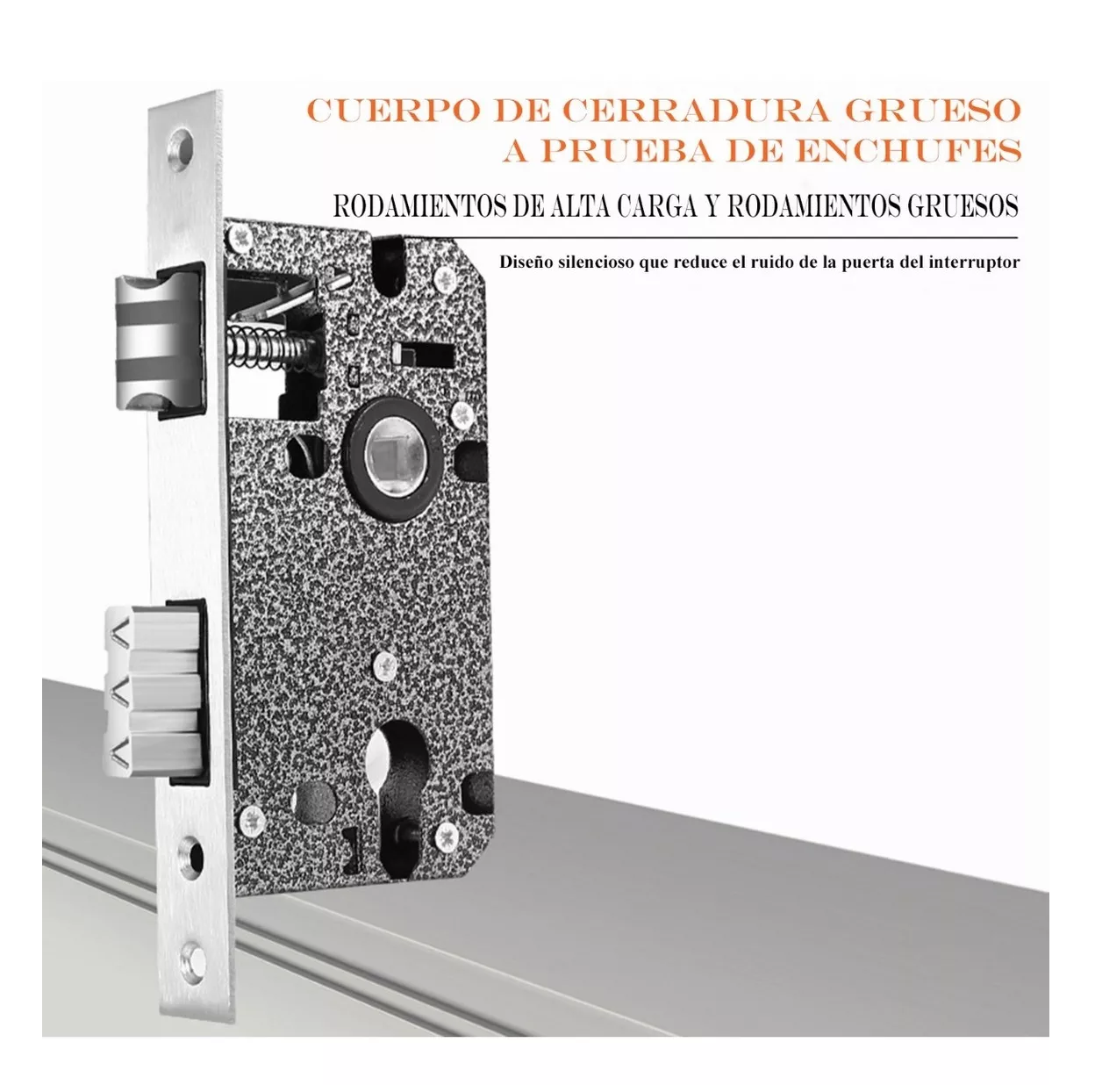 Foto 6 pulgar | Juego de Cerradura y Chapa Belug color Negro para Puerta