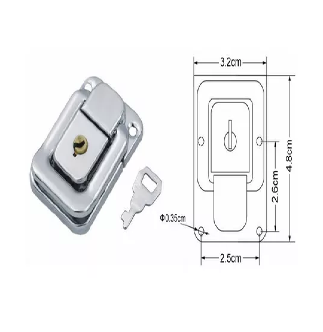 Foto 4 pulgar | 6 Chapa Broche Para Maletines Cajas Instrumentales Con Llave
