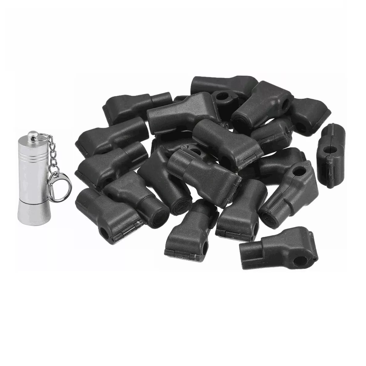 Foto 2 pulgar | 50 Pcs Candados Ganchos Exhibidor Y 1 Llave Magnética Eo Safe Imports Esi-15517 Negro