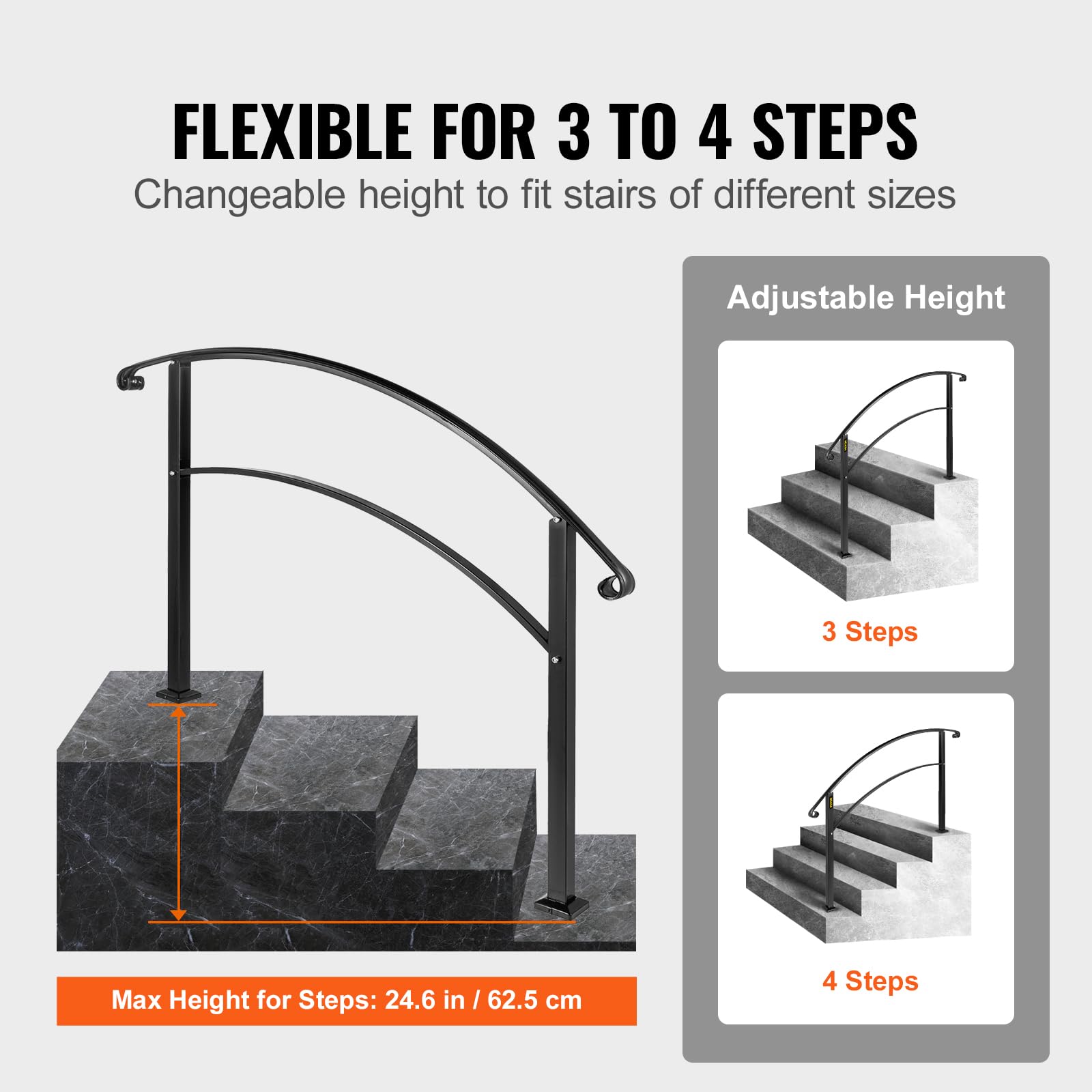 Foto 5 pulgar | Escalera Metálica Outdoor Steps Vevor Black Arch #1 - Venta Internacional.
