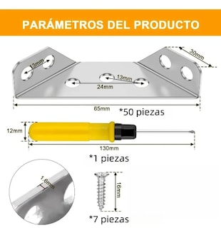 Foto 2 | Xtellar Pack X50 Conectores De Esquina En Acero Inoxidable Para Muebles De Diseño Universal