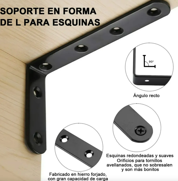 Foto 3 pulgar | Xtellar - Conjunto De Soportes Ménsulas De Acero Inoxidable Ultra-resistentes Y Versátiles - 16 Piezas