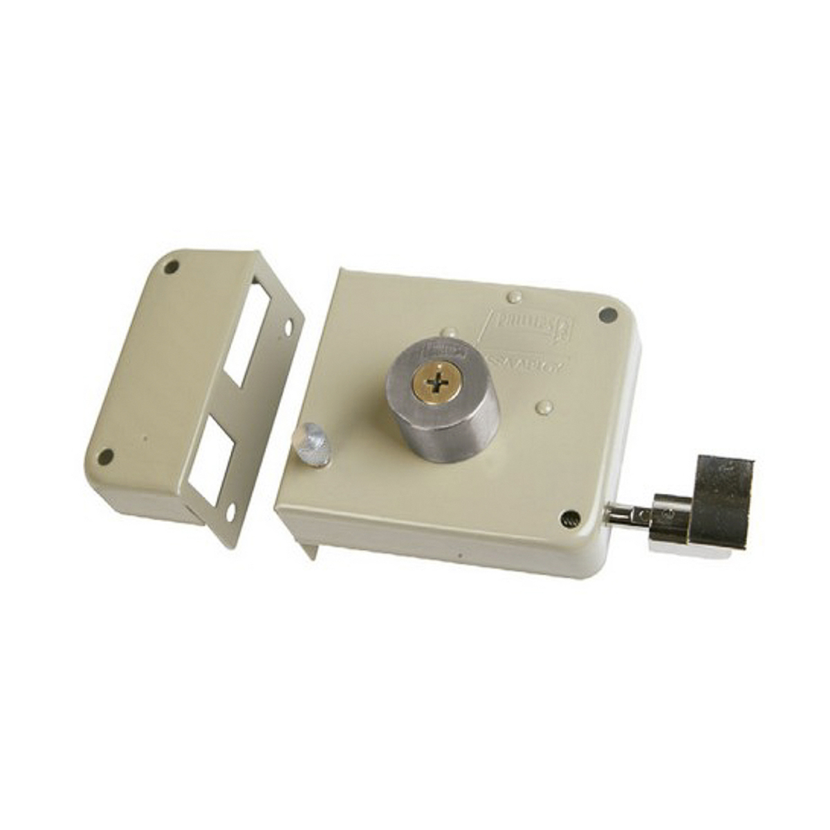 Foto 2 pulgar | Cerradura Sobreponer Phillips Derecha Clasica Llave/tetra Beige