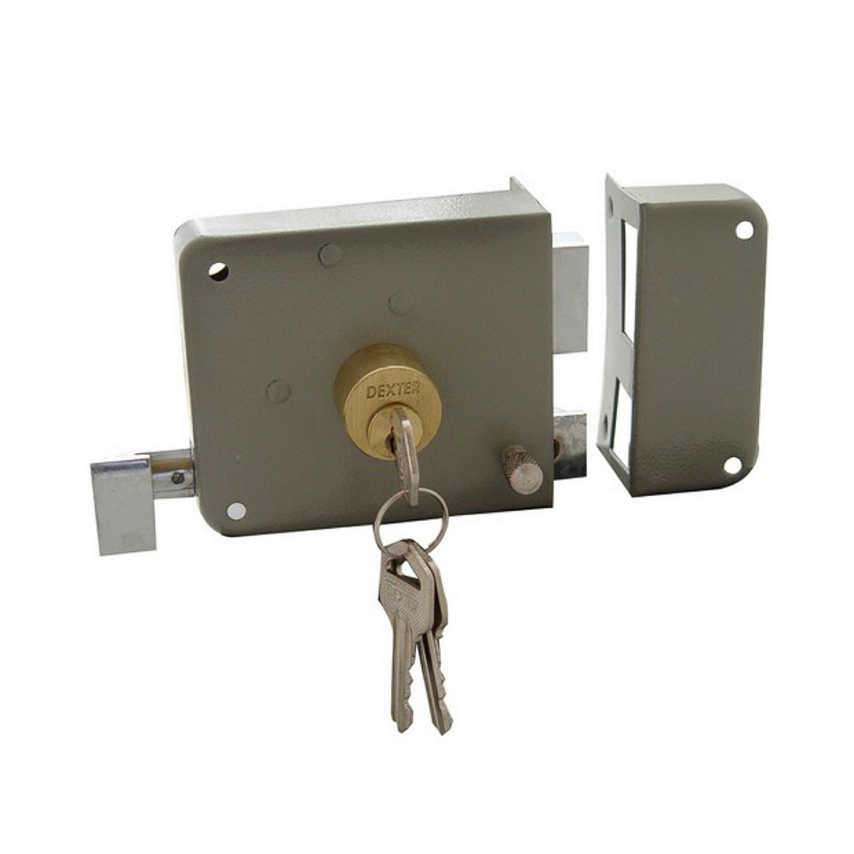 Cerradura Sobreponer Dexter Derecha Clasica Gris