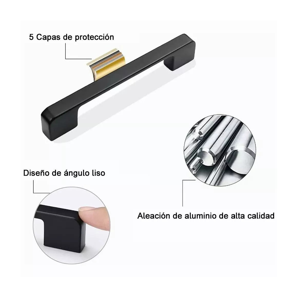 Foto 6 pulgar | Tiradores para Cajones Belug 6 Piezas