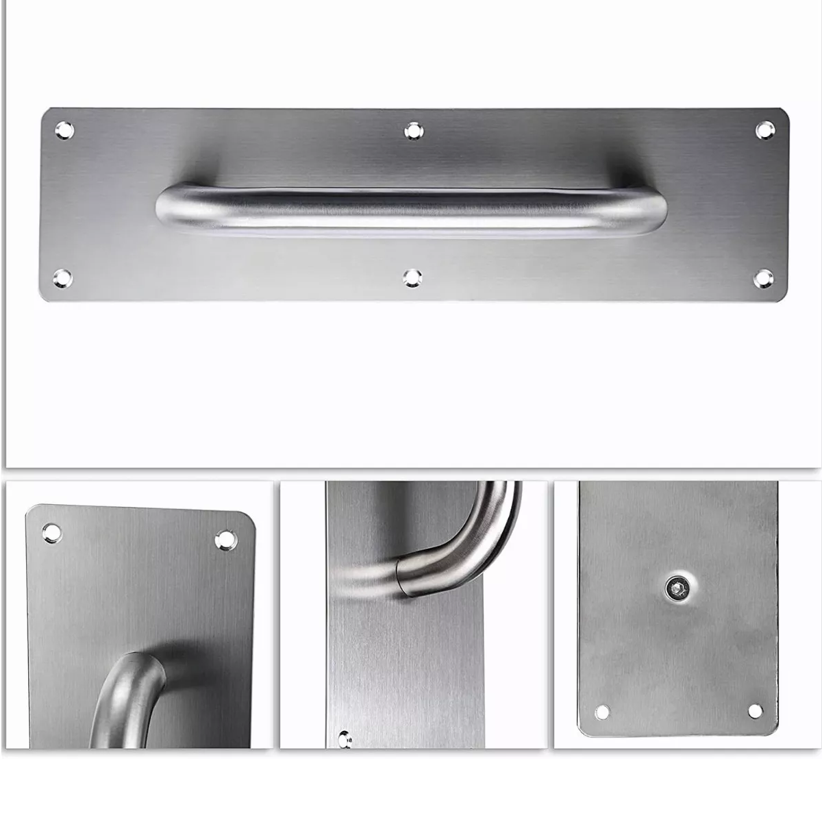 Foto 4 pulgar | Jaladera Placa para Puertas Eo Safe Imports ESI-11486 Plateado de Acero Inoxidable