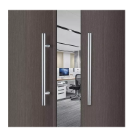 Foto 4 pulgar | Jaladera Acero Inoxidable Tipo H Puerta Cristal Eo Safe Imports Esi-8338-1 Plata